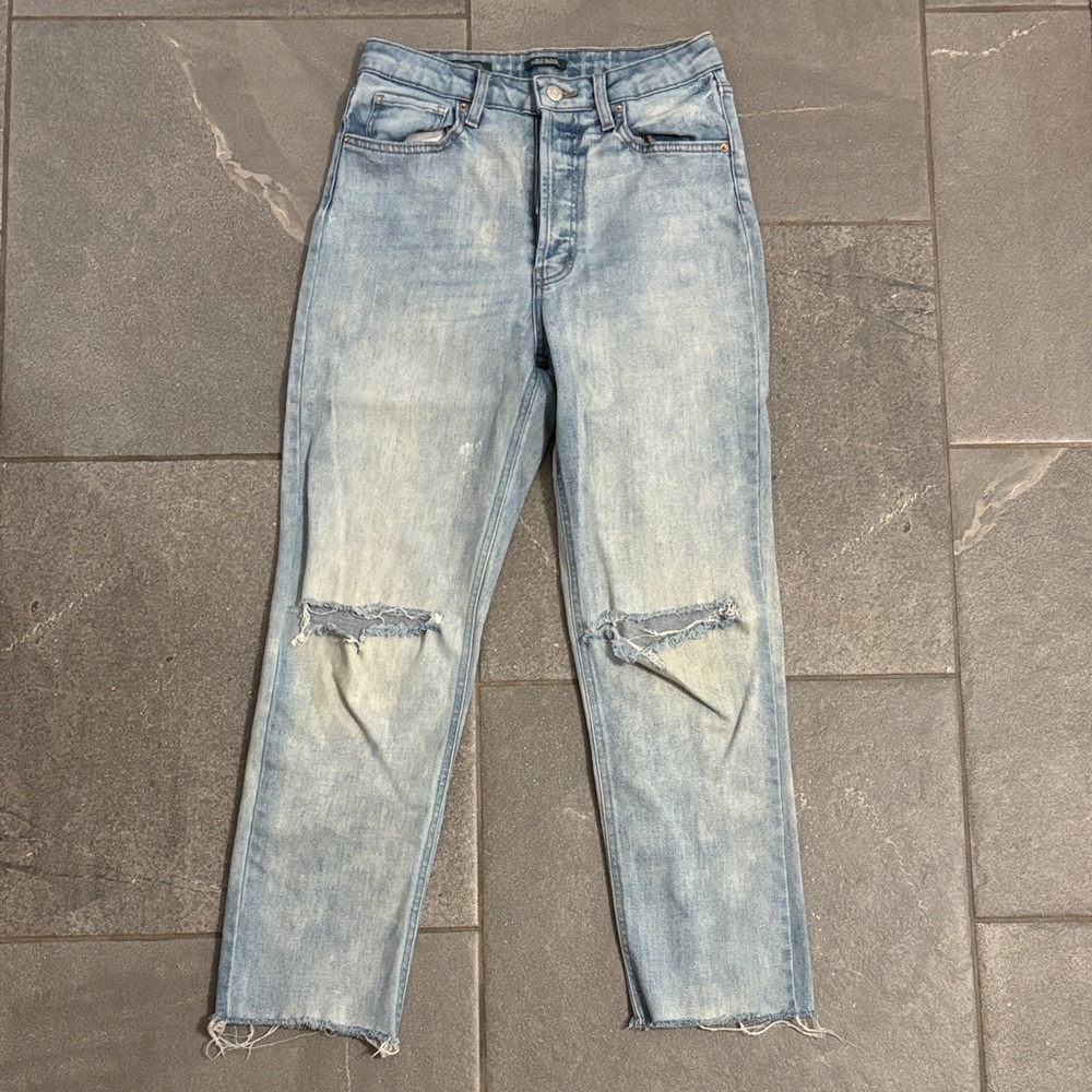 Wild Fable Light Blue Ripped Ankle Jeans